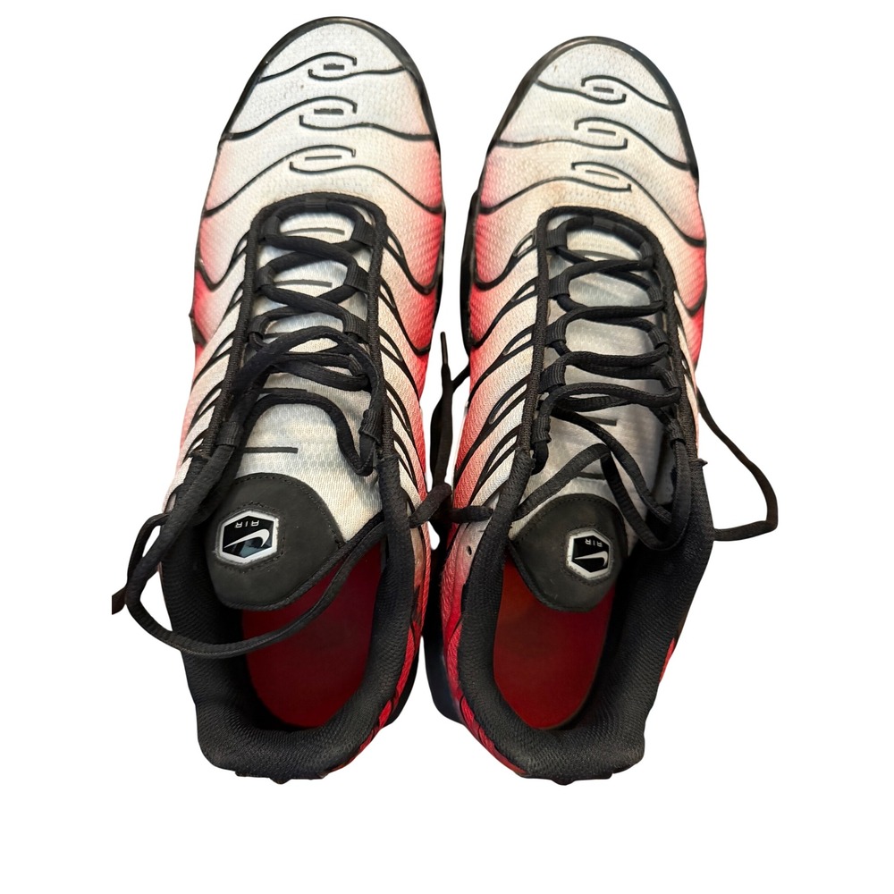 Nike Air Max Plus TN Black/University Red/White Sneakers Men's Size 12 - Picture 7 of 12